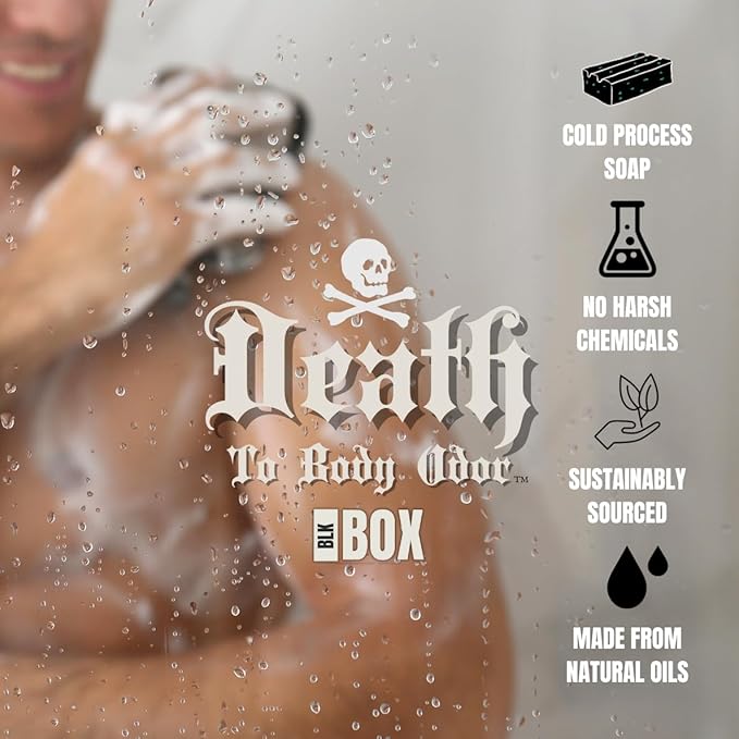 Black Box Limited USA MADE Men's Natural 5oz Bar Soap, Moisturizing Body Wash Made from Natural Oils - Handmade Cold Process No Harsh Chemicals Black Raspberry (Sex Panther)