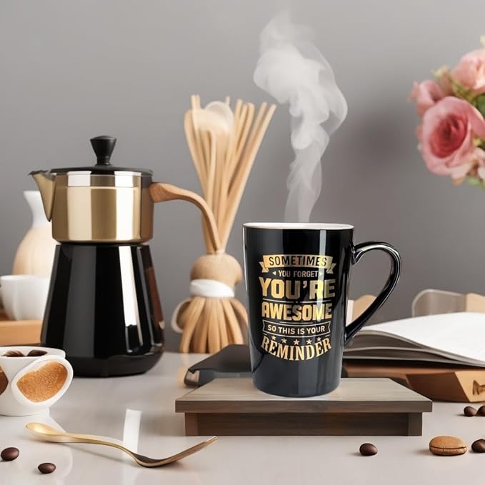 BOFILL Thank You Gifts for Men Women, Sometimes Forget You're Awesome Coffee Mug Friend Birthday Coworker Farewell Thanksgiving Christmas Day Present Cup Appreciation Cool Ideas, 14 Oz