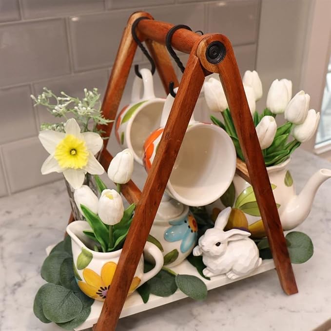 Beferr White Tulips Artificial Flowers 18Pcs Faux Silk Tulip Real Touch Tulip Fake Flowers Bouquets Arrangements for Mother's Day Easter Spring Flowers Gifts Home Table Decor