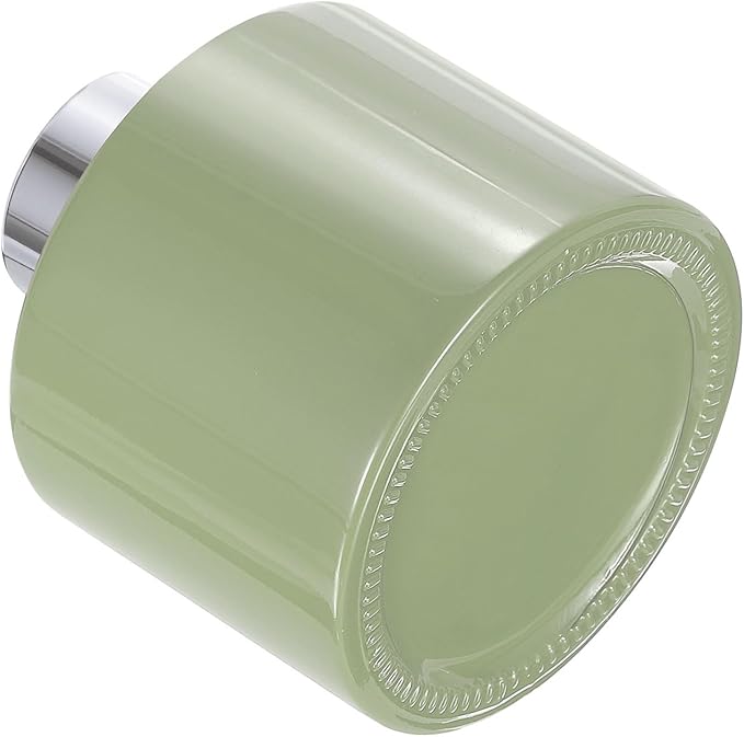 HARFINGTON Empty Glass Diffuser Bottle 140ml/4.7oz Refillable Fragrance Accessories Aromatherapy Jar Container for Replacement Reed Diffuser DIY Home Bathroom Green with Silver Tone Cap