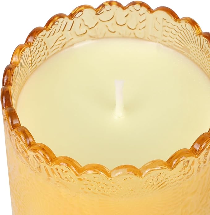 Scented Candles Natural Soy Candle for Home Large Glass Jar Candles 8oz Single Wick Candle Over 50 Hours of Burn Time for Creating Relaxing Ambience & Holiday Gifting(Citrus)