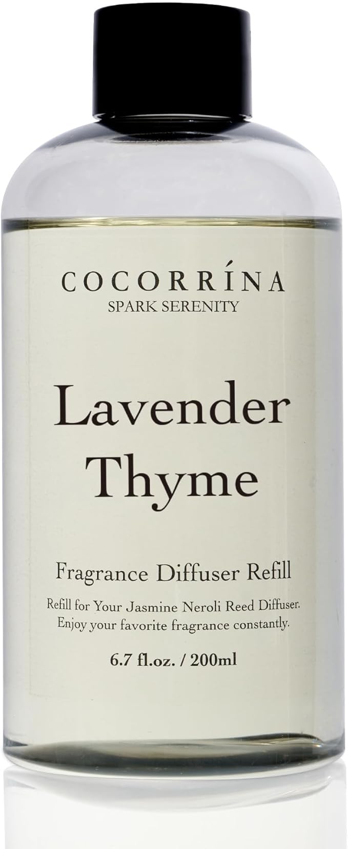 COCORRÍNA Refill - Lavender Thyme 6.7oz Scented Reed Diffuser Refill with 8 Sticks