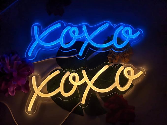 Neon Light Sign LED XOXO Night Lights USB Operated Decorative Marquee Sign Bar Pub Store Club Garage Home Party Decor