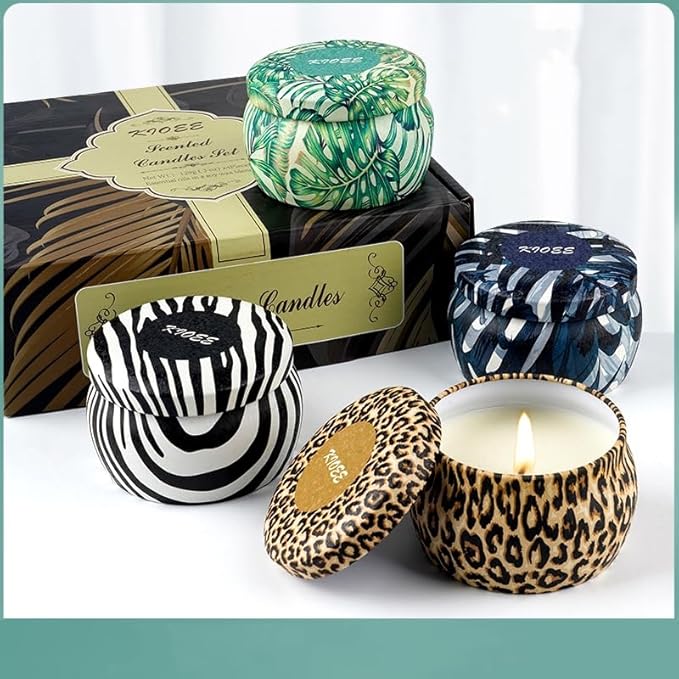 Naimo 4 Pack Scented Candles Long Lasting Soy Wax Aromatherapy Candle for Home Bathroom Yoga Birthday Gift Set Women Present