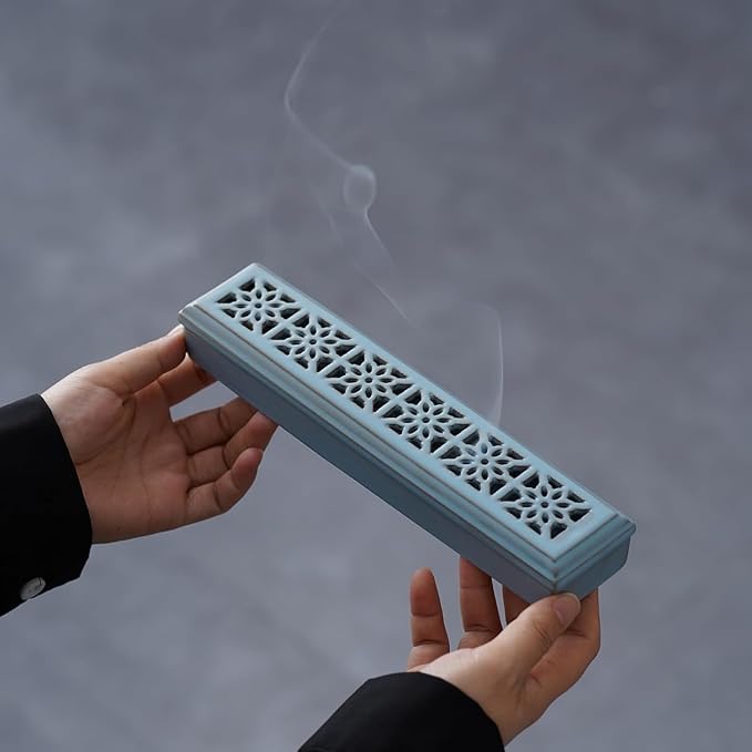 Incense Holder for Sticks,Ceramic Insence-Stick Holder Ash Catcher,Incense Holder Timkburner for Meditation Yoga Spa Room Decor