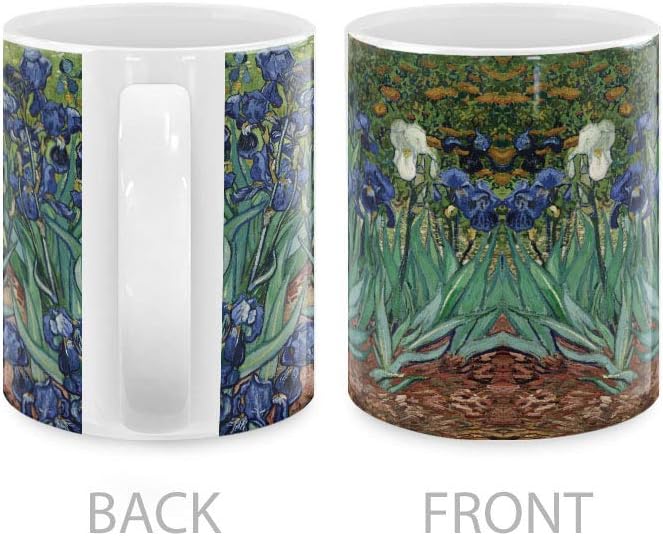 MUGBREW Classic Art Irises Vincent Van Gogh Ceramic Coffee Mug Tea Cup, 11 OZ