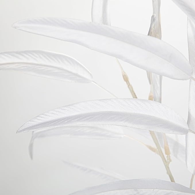 Briful 5-Pack 29.5’’Faux Eucalyptus Stems with White Willow Eucalyptus Leaves and Branches – Artificial Floral Stems for DIY Floral Arrangements, Wedding Bouquets, Vase Fillers, Home Decor