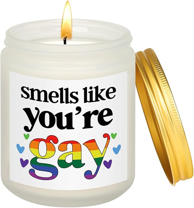 Pride Month Scented Candles LGBT Bulk Rainbow Scented Candles Gifts Aromatherapy Gifts for Men Women Lesbian Bisexual Transgender