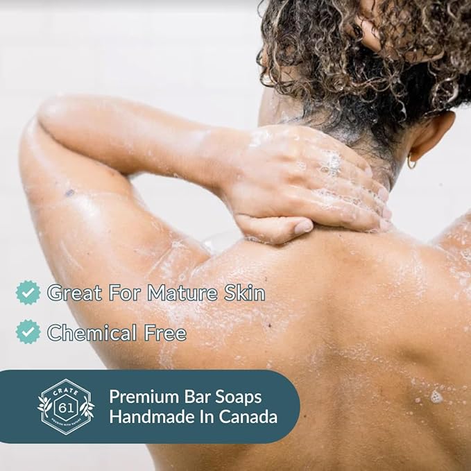 Handmade in Canada, Plant Based Cold Process Natural Bar Soap For Face And Body, With Premium Essential Oils, Eucalyptus & Peppermint For Men And Women 3 Pack (Patchouli Lime)