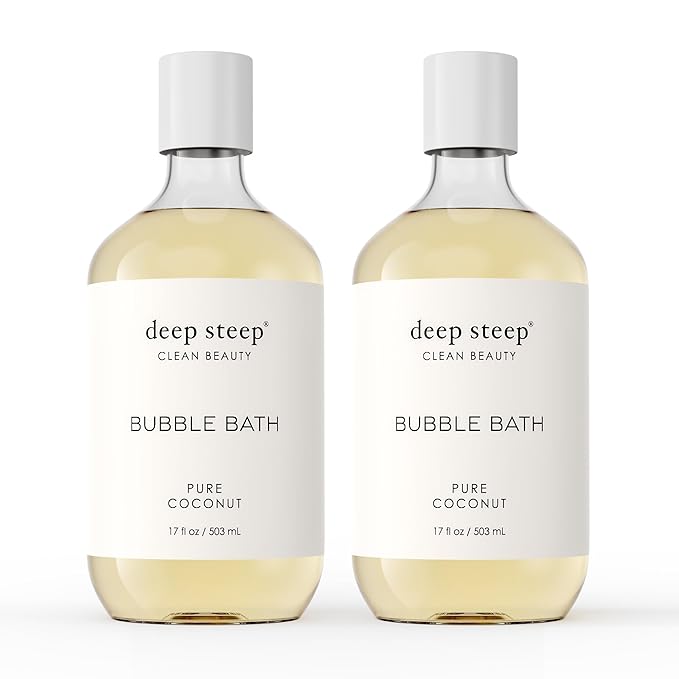 Deep Steep Bubble Bath, 17 Ounce (Pack of 2) (Pure Coconut)
