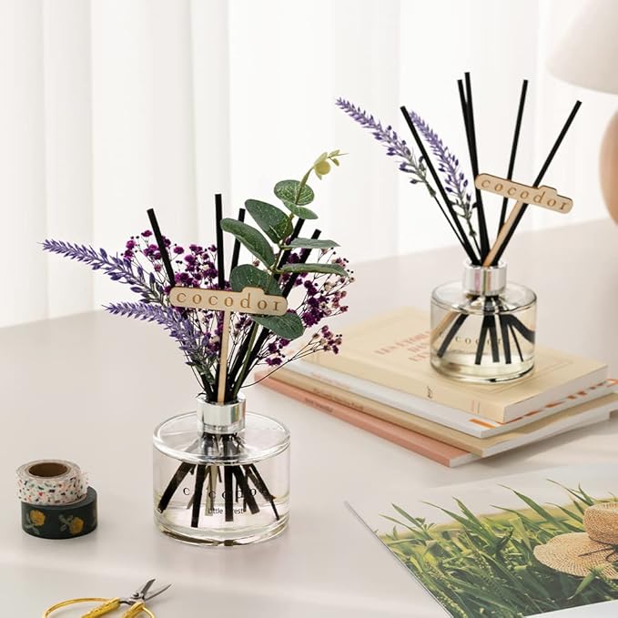 COCODOR Lavender Reed Diffuser/April Breeze/6.7oz/1Pack / Home Fragrance Scent Essential Oil Stick Diffuser for Bedroom Bathroom Home Décor