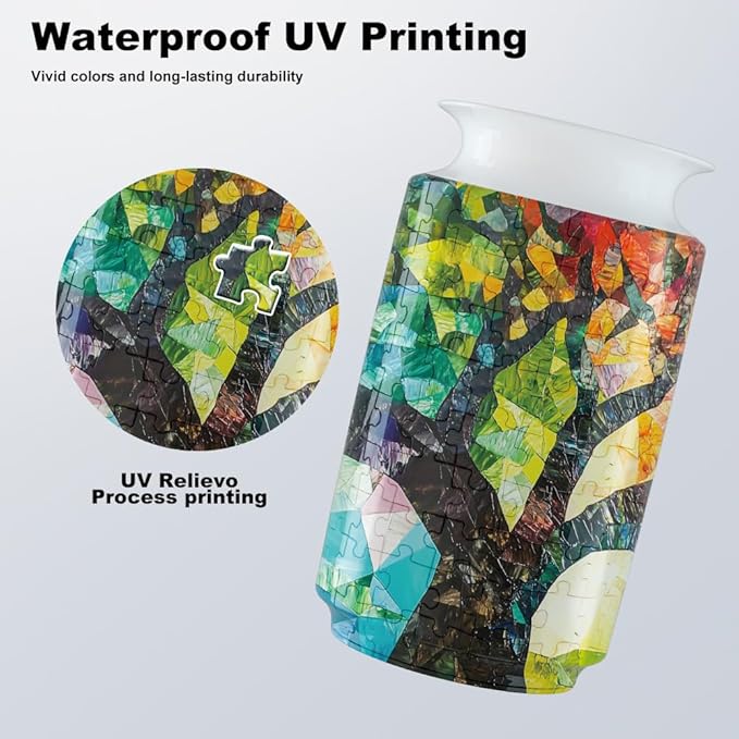 3D Puzzle Vase Unique Flower Vase for Adults Made by 162 Curved Plastic Puzzle Pieces, Vases for Flower Home Decor, Gift for Parents & Housewarming