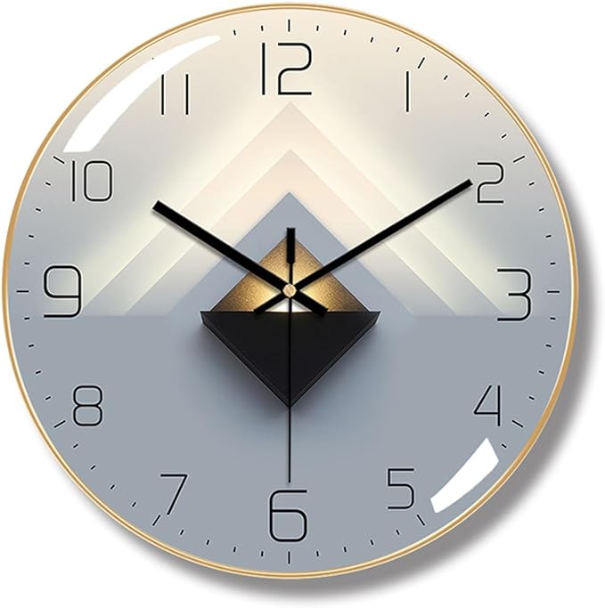 Ergocar Silent Modern Wall Art Deco Clock, Suitable for Living Room, Bedroom, Office, Study Room