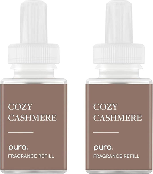 Pura Refill - Smart Home Air Diffuser Refill - Up to 120-Hours of Premium Fragrance- Clean Diffuser Fragrance for Home & Office - 2 Pack, Cozy Cashmere