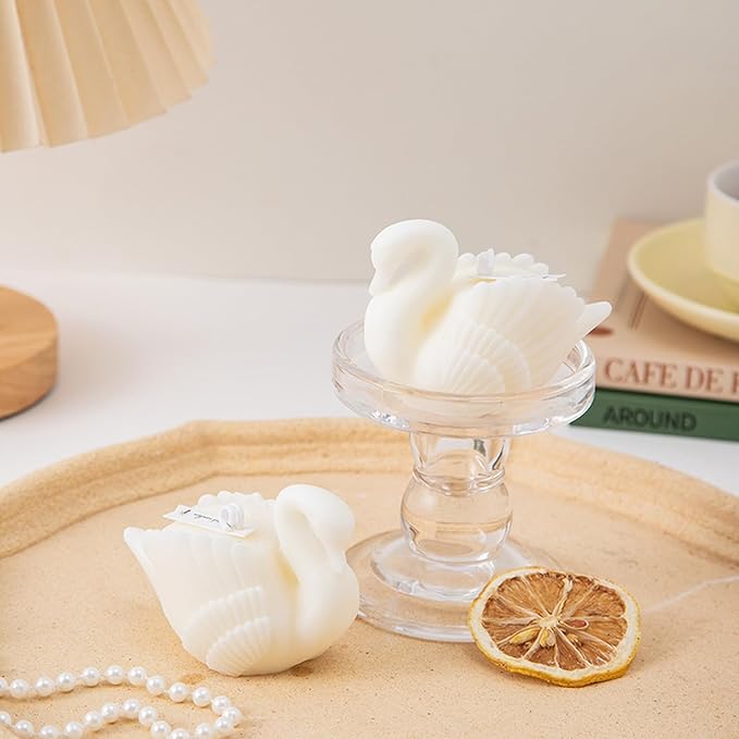 Swan Shaped Scented Candle,80G Cute Goose Animal Aesthetics Aroma Soy Wax Decorative Candle for Table Photo Prop Birthday Gift,Prefect for Meditation Stress Relief Mood