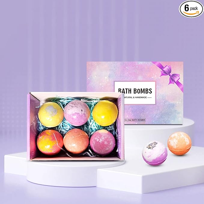 Bath Bombs with Many Different Amazing Ccents,Bath Bombs for Women with Stress Relief SPA, Natural Bulk Bath Bomb Set for Girls with Suprise Refreshing Fragrance