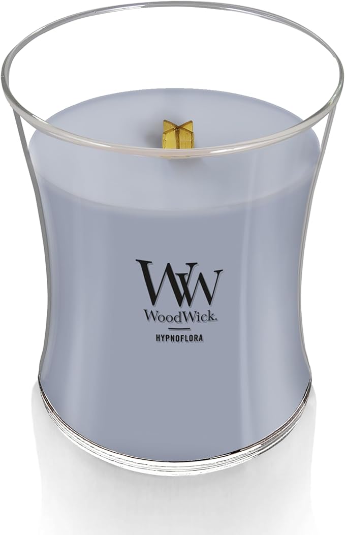 WoodWick Hypnoflora Scented Medium Hourglass Candle, Crackles as it burns, Perfect for gifting or home décor, 9.7oz