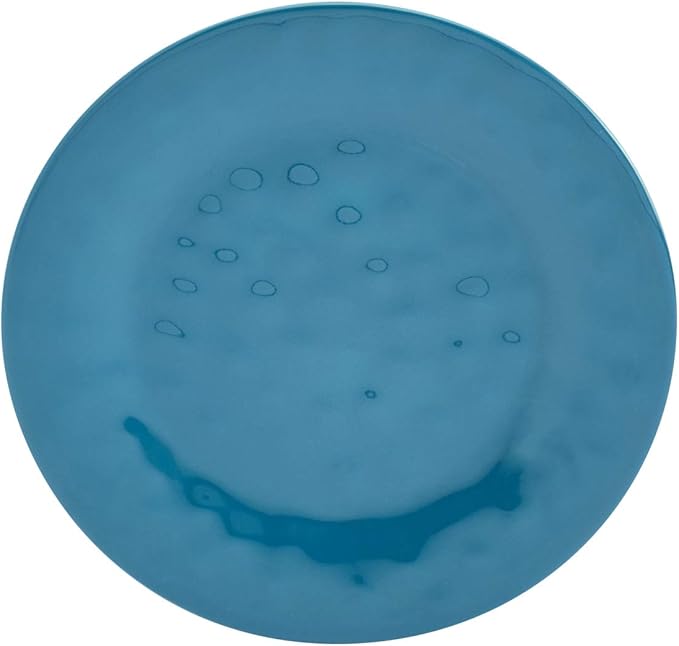 Tabletops Gallery Indoor/Outdoor Melamine Dinnerware Collection- Chip Break Resistant Plates Bowls Dishwasher Safe, 12 Piece Dinnerware in Ocean Blue (Dark Blue)
