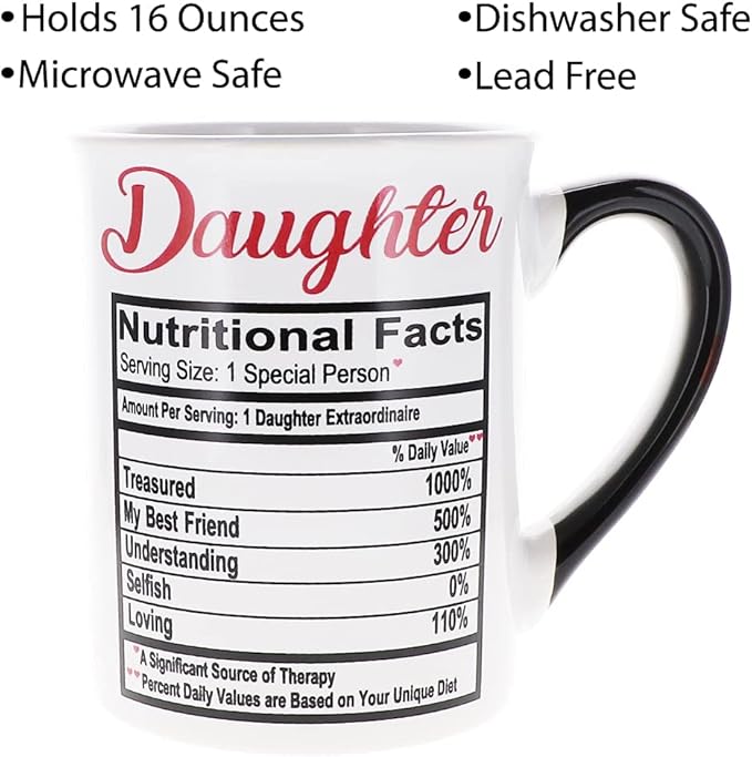 Cottage Creek Gifts for Daughter - 16oz Ceramic Coffee Mug for Women - Elegant Coffee Table Decor - Ideal Birthday Gifts for Women, Sister, Mom or Daughter-in-Law, Cute Kitchen Accessory