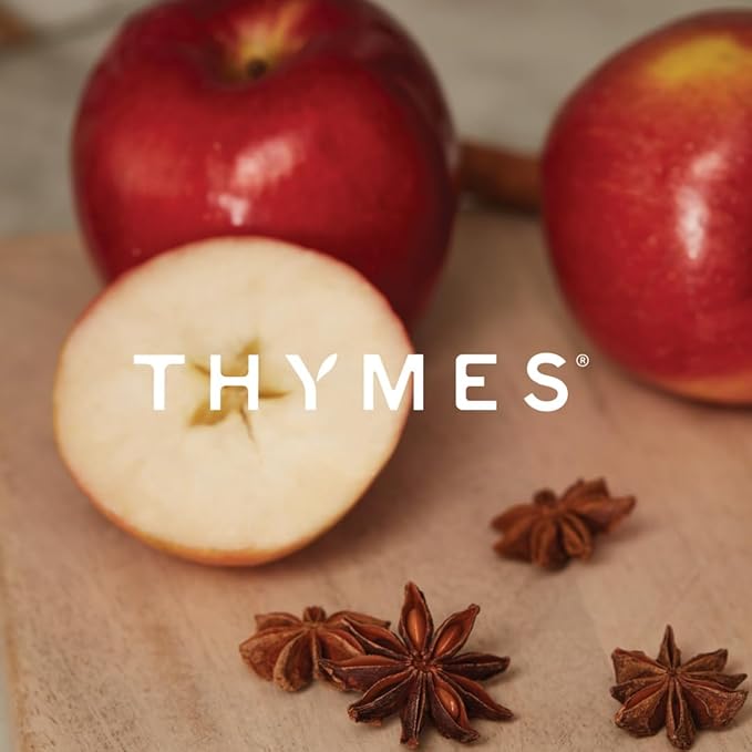 Thymes Scented Candles for Women & Men – Tin with Lid – Luxury Home Decor – Apple Candles with Notes of Crushed Clove, Cardamom, Bourbon & Malted Rum (Simmered Cider, 6.5 oz)