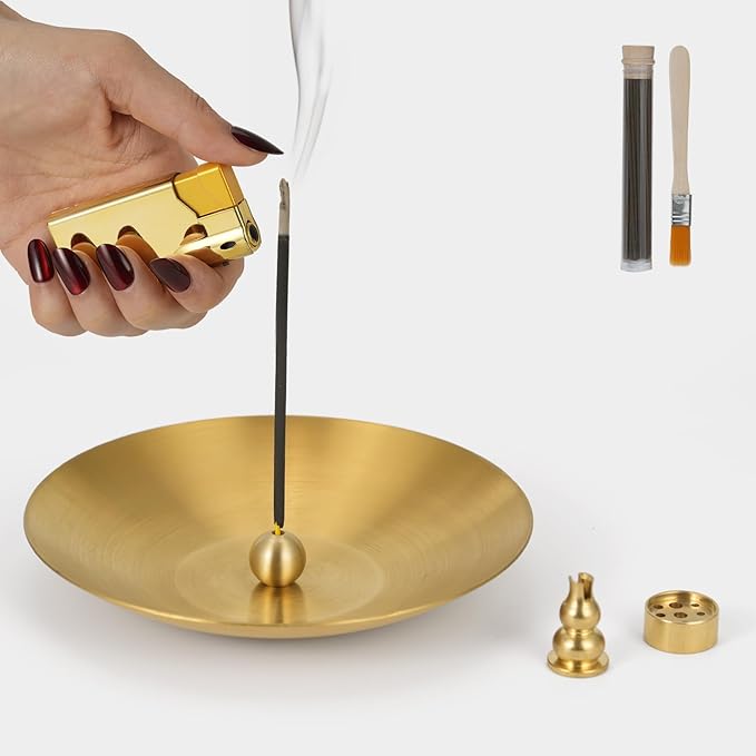 Incense Burner Stick Holder Bowl,Incense Burner Ash Catcher,Incense Holders for Sticks,Ideal for Meditation Yoga Room