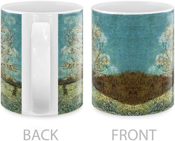 MUGBREW Classic Art The Pink Peach Tree By Vincent Van Gogh Ceramic Coffee Mug Tea Cup, 11 OZ