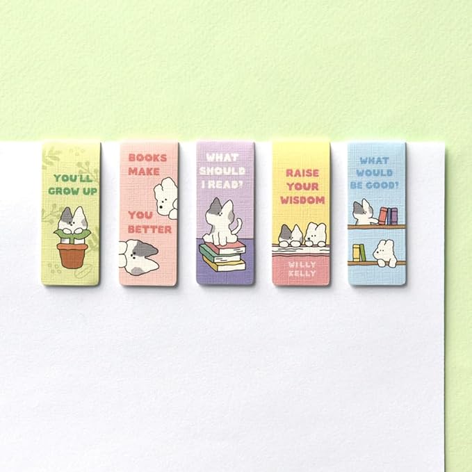 Monolike Magnetic Bookmarks Willy Kelly, Set of 5