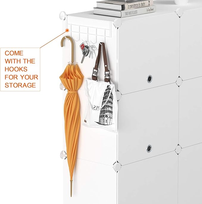 HOMIDEC Shoe Rack, 6 Tier Shoe Storage Cabinet 24 Pair Plastic Shoe Shelves Organizer for Closet Hallway Bedroom Entryway