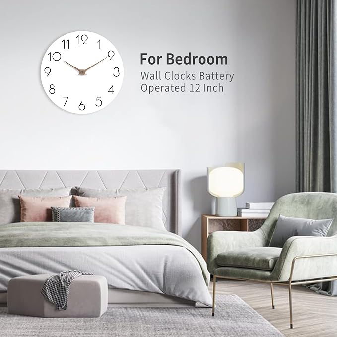 Wall Clock - 12 Inch White