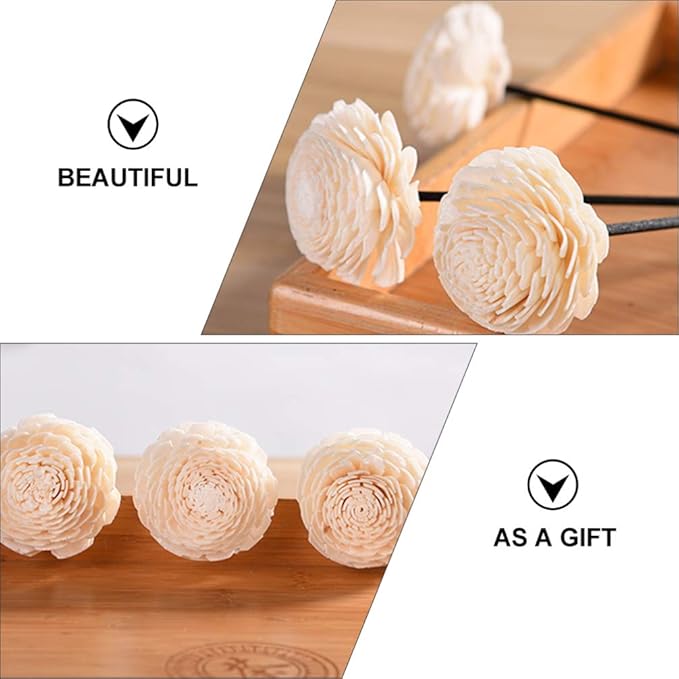 Amosfun 3Pcs Flower Rattan Reed Diffuser Sticks Essential Oil Aroma Diffuser Sticks Aroma Diffuser Sticks Replacement for Home Fragrance Aroma Oil (Black)