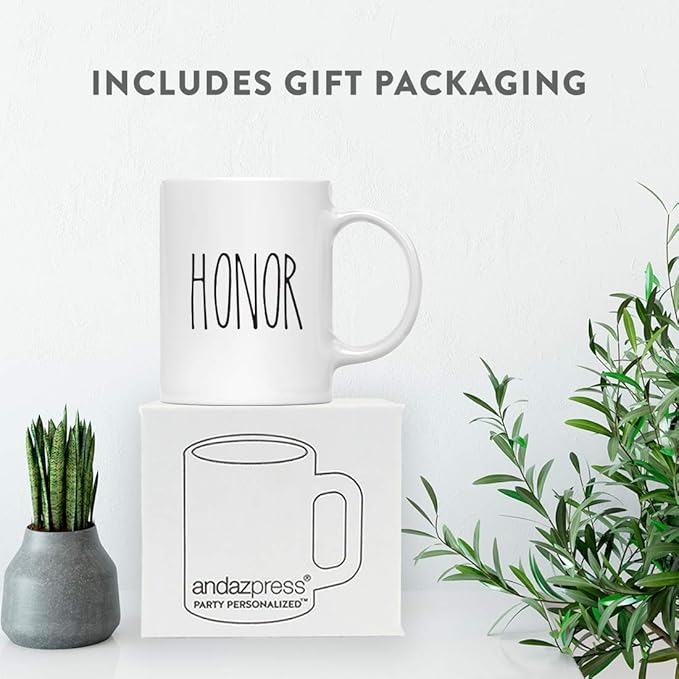 Andaz Press Rustic Farmhouse Kitchen Decor 11oz. Ceramic Coffee Tea Mug, Minimalist Birthday Idea, Includes Gift Box