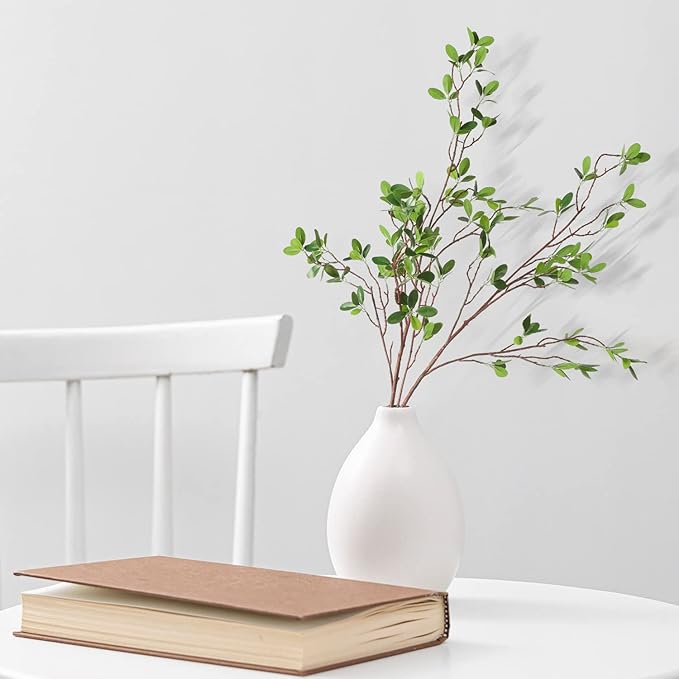 Melorca&Guilla Artificial Plants,6PCS 43.3" Green Faux Branches for Vase,Artificial Plants for Shop Garden Office Home Décor