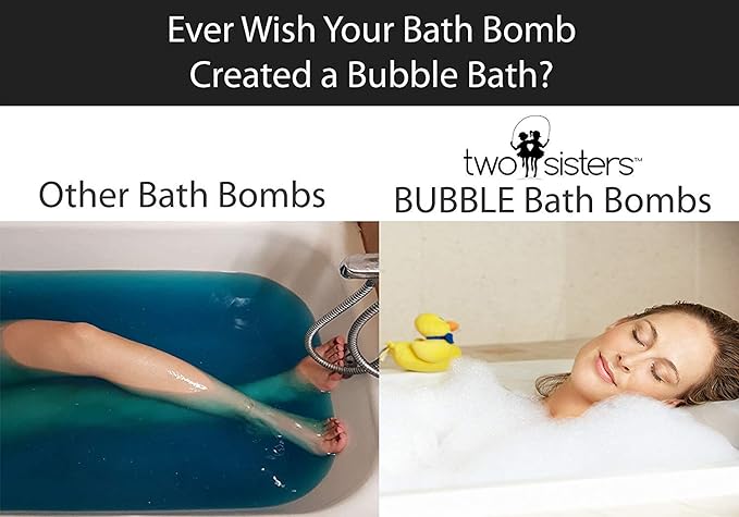 Lavender Bath Bombs for Women, Girls & Kids - Romantic Purple Bubble Bath Bomb for Mothers Day Gifts - Relaxing, Incredible Scent, Made in USA, Won't Stain Tub by Two Sisters
