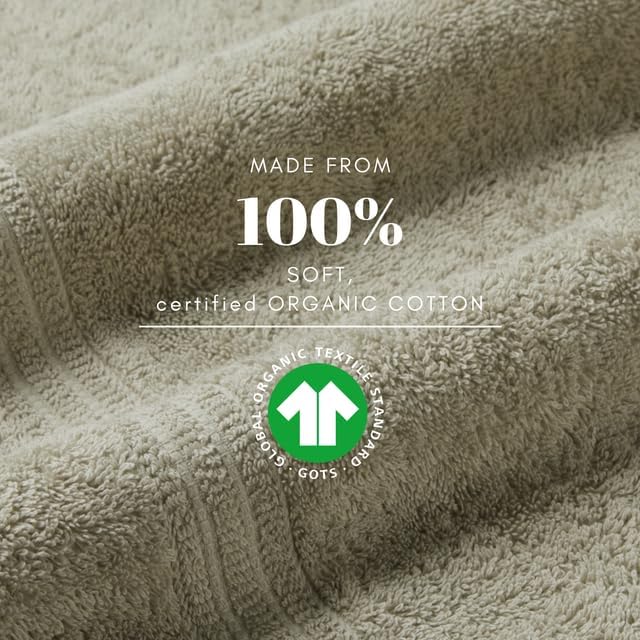 HOMELOVER 8 Pack Washcloths - 100% Organic Cotton, 500 GSM, Hotel & Spa Quality, Soft, Quick Dry, Highly Absorbent Towels for Face & Hand Wash, Shower, Gym & Bathroom Essentials (Space Gray)