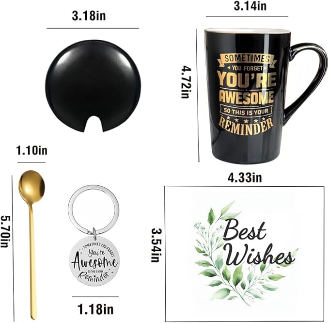 BOFILL Thank You Gifts for Men Women, Sometimes Forget You're Awesome Coffee Mug Friend Birthday Coworker Farewell Thanksgiving Christmas Day Present Cup Appreciation Cool Ideas, 14 Oz