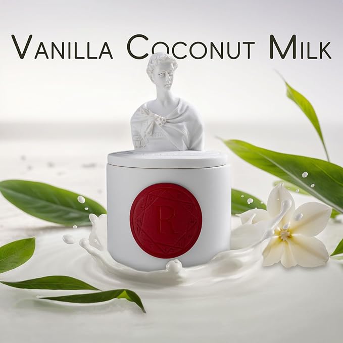 Aromatherapy Soy Jar Candles for Women, Natural Scented Candles Gift - Relaxing Vanilla & Coconut Home Fragrance for Christmas, Birthday, Mother's Day, Holiday Gifts,Scented & Long-Lasting