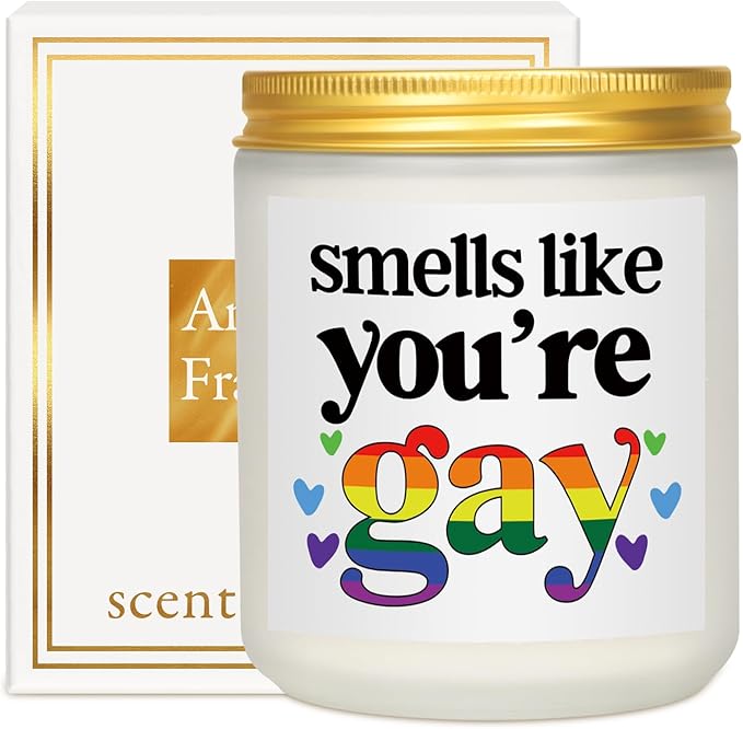 Pride Month Scented Candles LGBT Bulk Rainbow Scented Candles Gifts Aromatherapy Gifts for Men Women Lesbian Bisexual Transgender