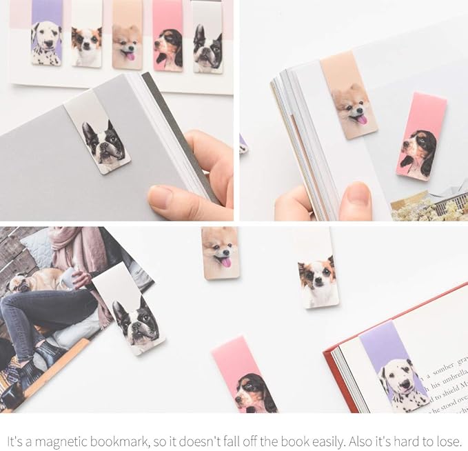 Monolike Magnetic Bookmarks My pet Dog + Cat, 10 Pieces