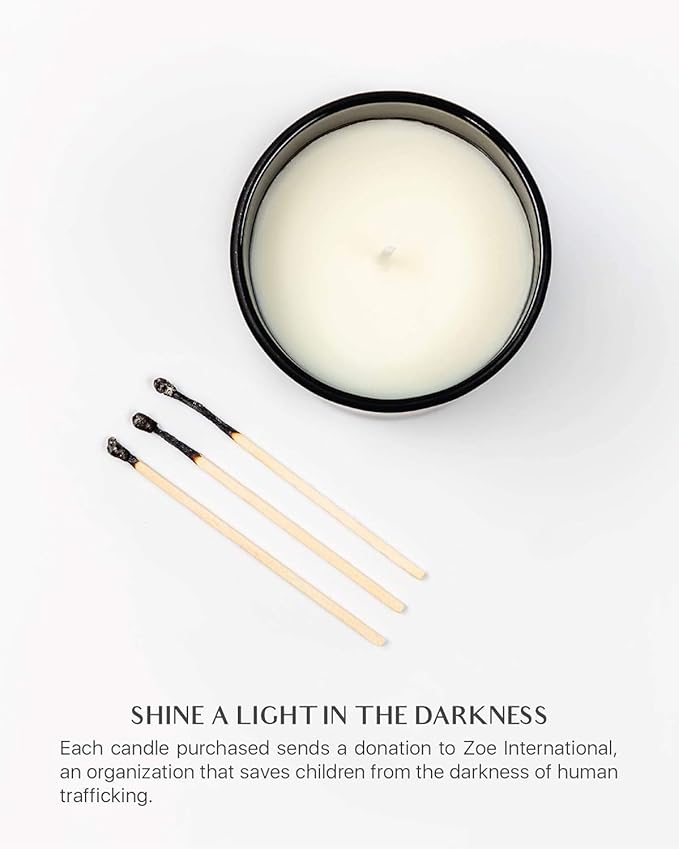 Benevolence LA Bergamot & Jasmine Scented Candle | Soy Candles, Black Candle for Home | Gifts for Women and Men | Home Fragrance | Aromatherapy | 8oz, 45 Hour Burn - Jasmine