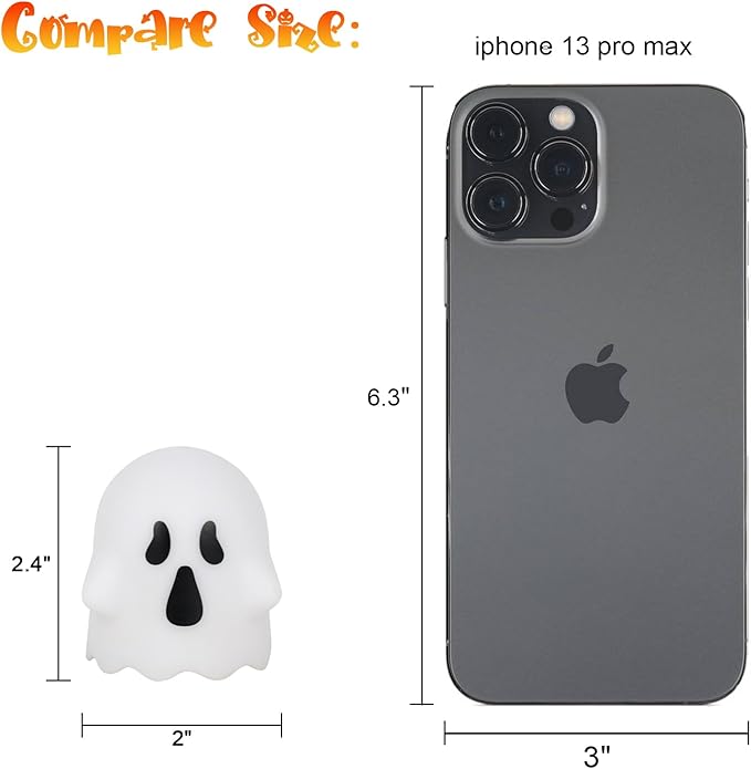 DRomance Ghost Flickering Flameless Candles Battery Operated with Remote and Timer 6 Pack Spooky White LED Tea Lights Candles Dimmable Light Halloween Indoor Decoration Gifts(2 x 2.4 Inches)