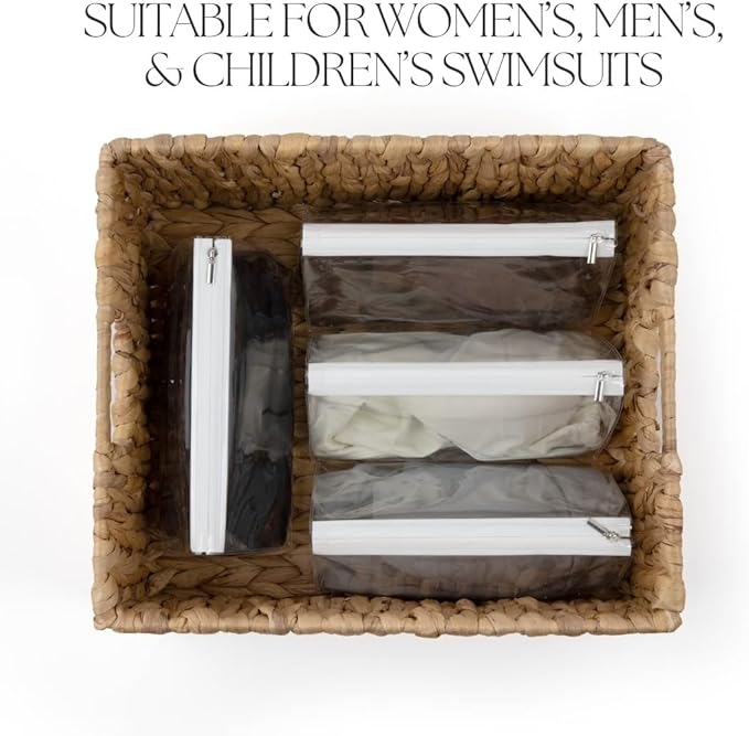 Bikini Organizing Bags - Clear Bathing Suit Storage for Closet, Drawers & Travel, Pack of 10