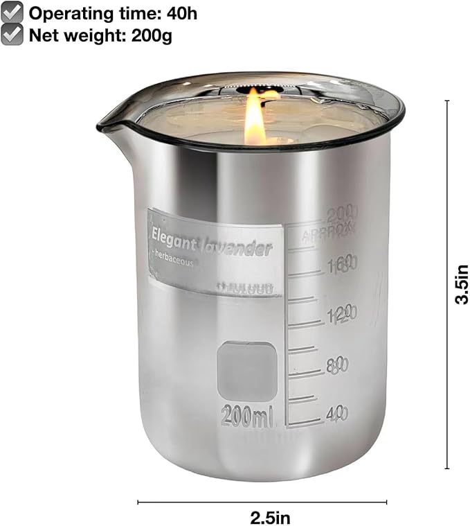 Elegant Lavender Scented Candles for Home - Christmas Gifts for Women Men | Gifts Under 20 Dollars | 40 Hours Long Burning 7oz