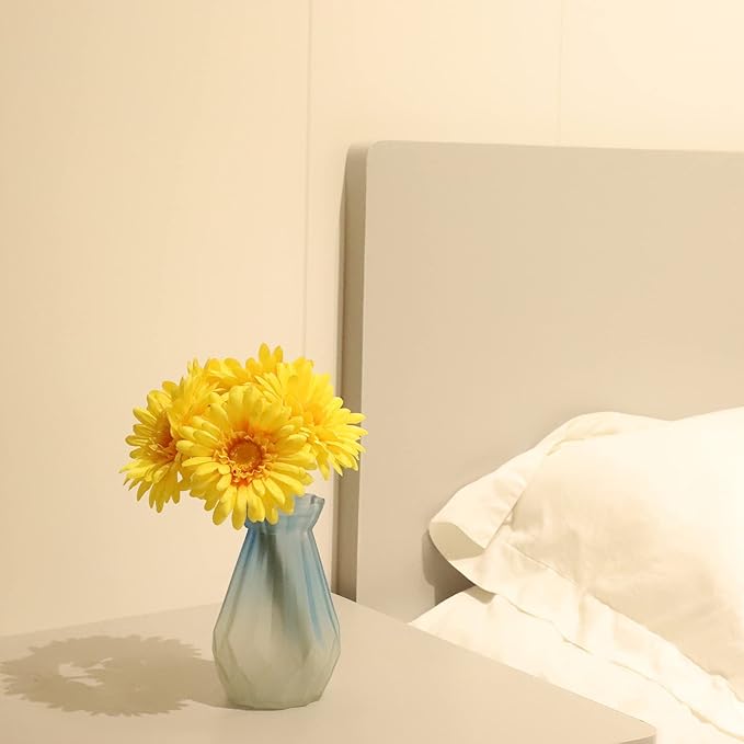 TOPIA Artificial African Daisies Flowers African Daisy Silk Flowers Artificial Gerbera Daisies Pack of 10 (Yellow)