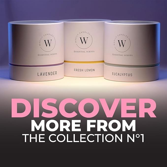 Waxily Lavender Soy Candle | Aromatherapy Candles | Non Toxic, Long Lasting, Large Essential Oil Candle | Luxury Gift, Sleep Support, Calming Spa, Bedroom, Vegan, Clean Burning, Home Decor | 12oz