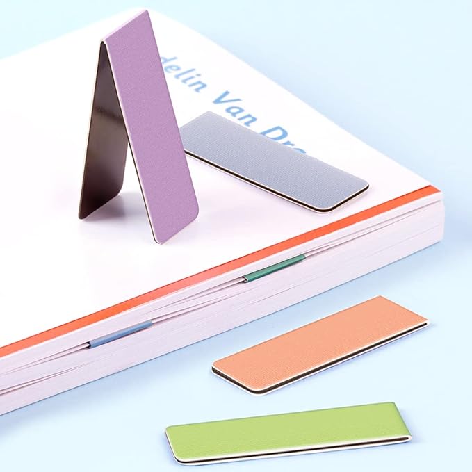 UpUDo 24 Pack Magnetic Bookmark, Book Marker Clip for Teachers, Students, Book Lovers, Printing on 2 Side