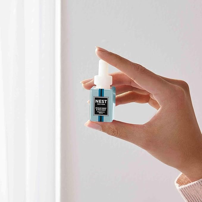 NEST New York Smart Home Fragrance Diffuser Refill Smart Vials, Ocean Mist & Sea Salt - Set of 2 - Designed for NEST x Pura 3 and NEST x Pura 4 Diffusers - Cruelty Free, Vegan - Made in USA