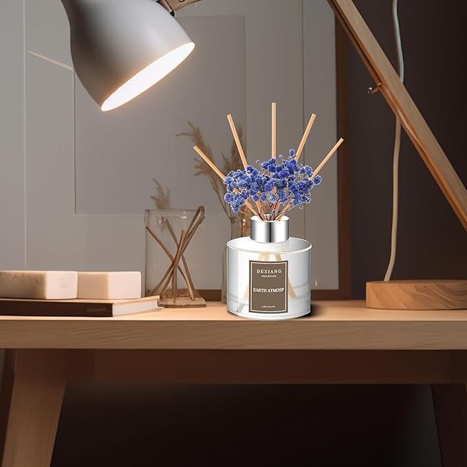 Rose Reed Diffuser Set - 3.38 fl oz (100ml) Essential Oil with 6 Reed Sticks | Home & Bathroom Decor