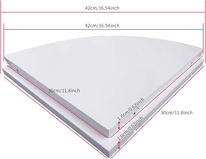 11 Inch Set of 2 Corner Wall Mounted Floating Shelf White,for Kitchen Room ,Living Room,Bathroom and Any Wall Corner Decor Display.