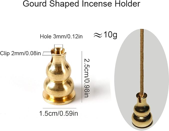 3 Pack Incense Burner Incense Holder Replacement Copper Incense Sticks Holders Stand for Sai Baba Nag Champa Agarbatti Sandalwood Coils Incense Ash Catcher Bowl Natural Marble Incense Burner