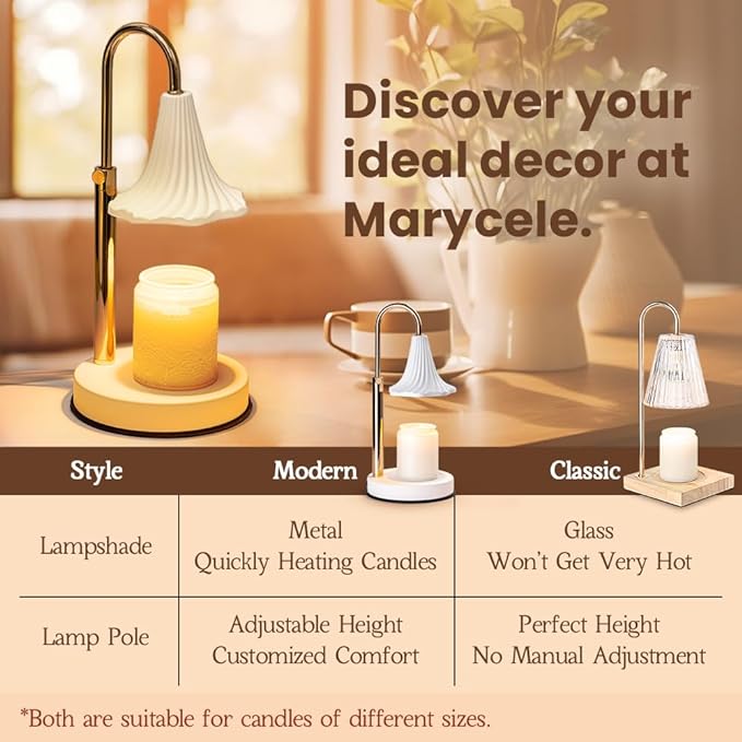 Candle Warmer Lamps 2 Pack, Electric Candle Warmer Lamp with Timer and Bulbs for Jar Candles, Aesthetic Home Decor, Gifts for Women, Graduation Gifts for Teacher